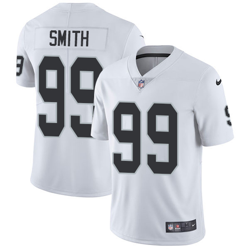 Nike Raiders #99 Aldon Smith White Men's Stitched NFL Vapor Untouchable Limited Jersey